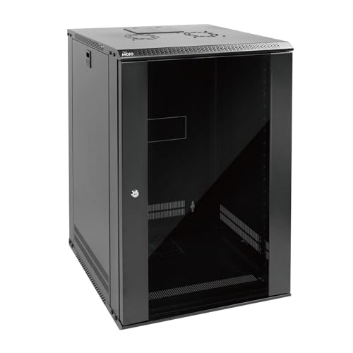 Tecmojo 18U Wall Mount Rack Network Cabinet for 19' IT Equipment,with Lockable Glass Door and Side...