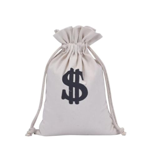 Pochettes à cordon élégantes en tissu blanc avec symbole créatif pour bijoux