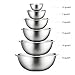 FineDine Stainless Steel Mixing Bowls Set, Dishwasher Safe, 6 Piece Metal Mixing Bowls For Kitchen, Nesting, Large, Small, Big Food Prep, Cooking, Baking