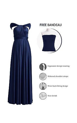 Image of 72styles Infinity Dress with Bandeau, Convertible Bridesmaid Dress, Long, Plus Size, Multi-Way Dress, Twist Wrap Dress