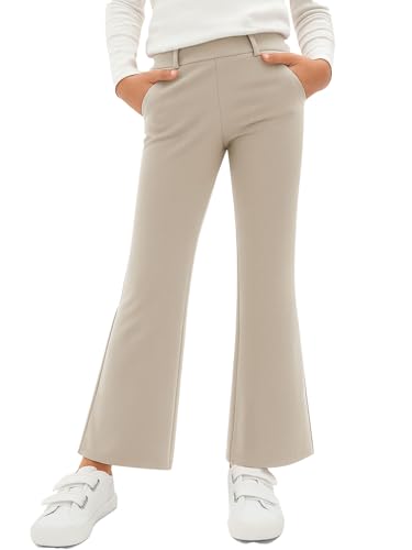 Girls High Waisted Flare Dress Pants