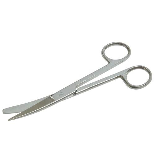 Image of AVIS Dressing Surgical Scissors Curved - Premium Stainless Steel Grade 410 Medical Shears with Blunt /Blunt Tips for Cutting Dressings, Sutures, and Bandages in Medical Procedures (8 inch CVD)