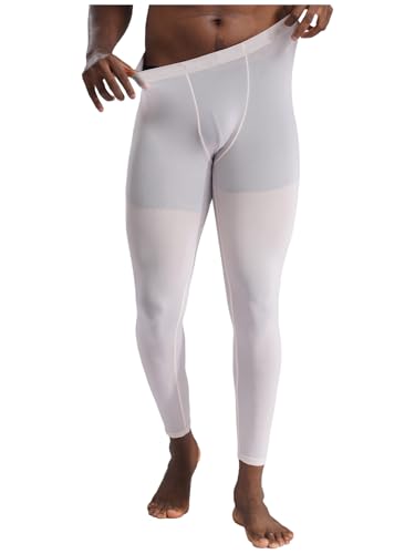 YiZYiF Men's Athletic Compression Pants Bulge Pouch Underwear Johns Legging Tights Thermal Baselayer4