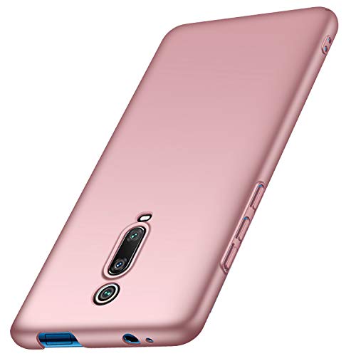 anccer Funda Xiaomi Mi 9T / Xiaomi Mi 9T Pro Funda, Ultra Slim Anti-Rasguño y Resistente Huellas Dactilares Totalmente Protectora Caso de Duro Cover Case para Xiaomi Mi 9T/Mi 9T Pro (Oro Rosa Liso)