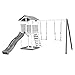 AXI Beach Tower Aire de Jeux avec Toboggan en Gris, 2 Balançoires & Bac à Sable | Grande Maison Enfant extérieur en Gris & Blanc | Cabane de Jeu en Bois FSC