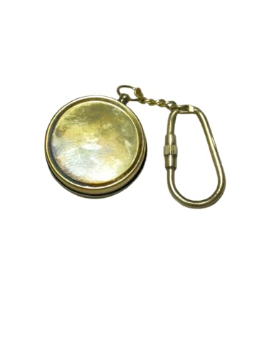 Brújula de bolsillo mini latón con clip llavero vintage miniatura 4