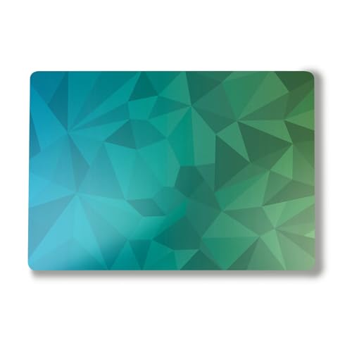 Laptop Skin Compatible with Surface Laptop 7 15" (2024) - Blue Green Polygon - Premium 3M Vinyl Protective Wrap Decal Cover - Easy to Apply | Crafted in The USA by MightySkins
