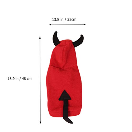 Disfraz Demonio 3D Para Perro Talla XL Rojo miniatura 2