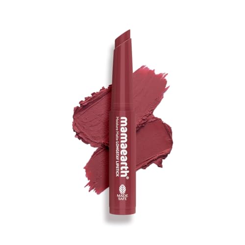 Image of Mamaearth Moisture Matte Longstay Mini Lipstick with Avocado Oil & Vitamin E for 12 Hour Long Stay-02 Plum Punch - 0.7 g