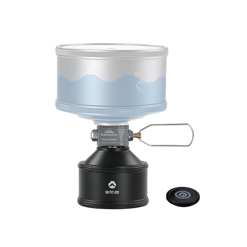 camping moon CAMPINGMOON - Cilindro recargable vacío EN417 con adaptador de repuesto propano de 1/5.9 kg, negro BKTC-28/Z15
