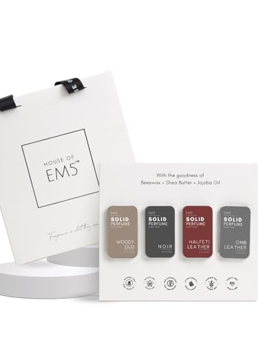 EM5 Alpha Set of 4 | Alcohol Free Solid Perfumes for Men | Travel...