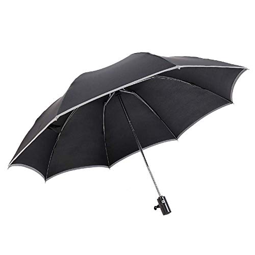 Preisvergleich Produktbild Chuihui 8 Knochen Reflective Tri-Fach Regenschirm Automatikschirm Erwachsener Mode Reflektierende Automatische Regenschirm Regenschirm Einfach zu Hause zu tragen