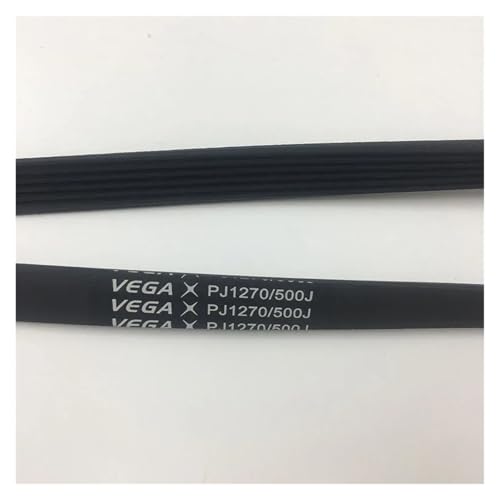 Correa trapezoidal de 500 J (1 unidad/2 unidades) PJ1270 for motor cinta correr, secadora fitness, correa transmisión for bicicleta estática (5, 6, 7 u 8 canales)(5 ribs,2pcs)