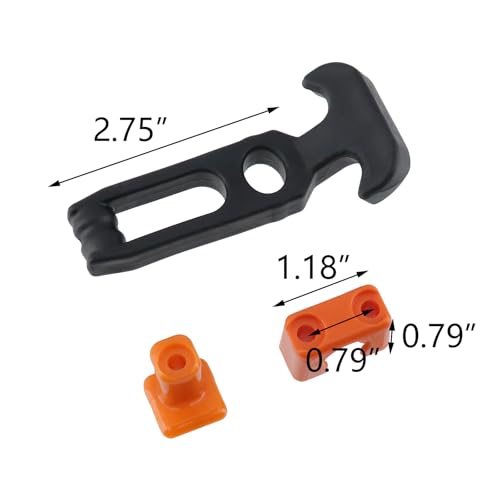 Image of T Tulead Orange Cooler Latches Replacement Rubber Hasp Latches Flexible T Handle Latch Hatch 4.33 inch, 4PCS with Screws