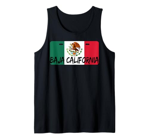 Baja California License Plate Mexican Pride Mexico Patriotic Tank Top