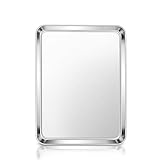 E-far Stainless Steel Baking Sheet, 12.4” x9.7” Baking Cookie Sheet Pan for Oven, Non-toxic Metal Toaster Oven Tray for Cake Cookie, Healthy & Rust Free, Mirror Finish & Dishwasher Safe, 1 Pack