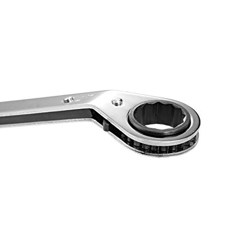 Uxcell Reversible Ratcheting Wrench, 11/16-Inch X 7/8-Inch Offset Double Box End, Cr-V #TOP3