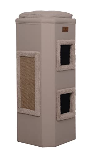 Petliving Kratztonne Theo 100 cm, Taupe, Handmade, nachhaltig, Öko Tex Standard 100