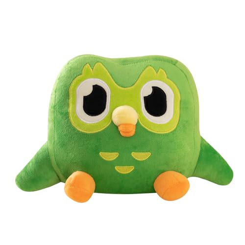 Chouette en peluche verte 20x27 cm douce, oreiller de corps mignon