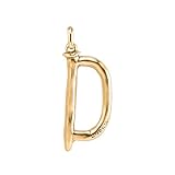 Uno de 50 Colgante En Aleación De Metales Bañado En Oro De 18 K Con Forma De Letra D