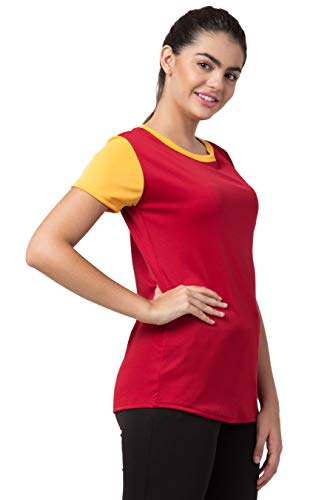 Image of BLUECON Combo Pack Solid Polyester Slim Fit Half Sleeve Women Tshirt /Multicolor Short Sleeve Tshirt for Women Sport Wear