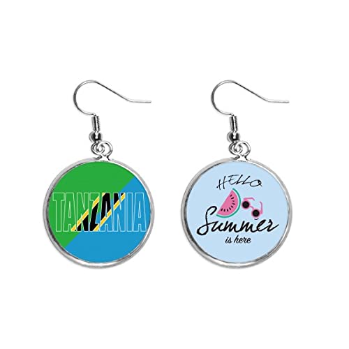 Pendientes de sandía ligeros estilo Tanzania accesorio lóbulo verano