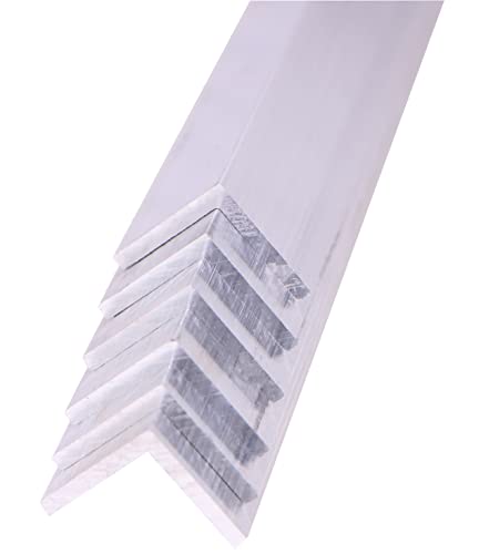 Vernuos 6 Pcs 1" X 1"X 1/8" Aluminum Angle 6061, 12" Length, T6511 Mill Stock, 1/8" Thick #TOP1