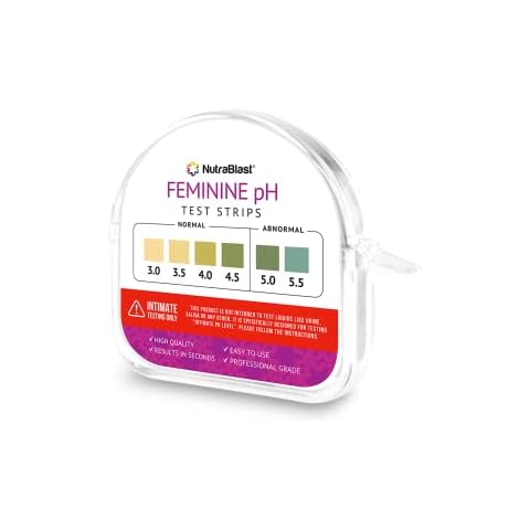 NutraBlast Feminine pH Test Strips 3.0-5.5 | Monitor Intimate Health | Easy to Use & Accurate Women’s Acidity & Alkalinity Balance pH Level Tester Kit (100 Tests Roll) Cover