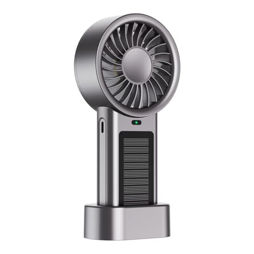 Ventilador portátil de energía solar y 5 velocidades de refrigeración para camping