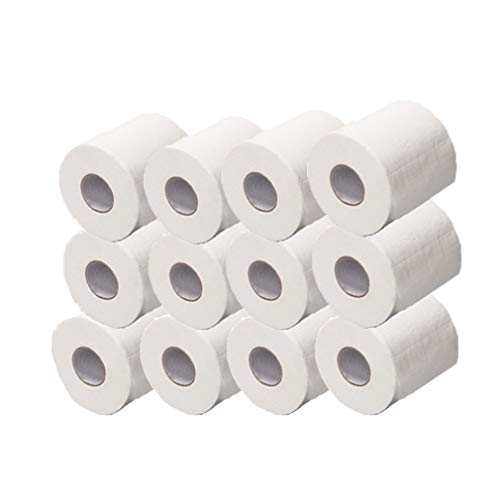 Preisvergleich Produktbild Rollenpapier Seidig glatt Weiches 3-lagiges Toilettenpapier Dreischichtige Toilettenpapierrolle Hergestellt aus hochwertigem Holzzellstoff (12 er)