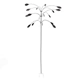 Metal Wind Spinner for Garden | Non - Corroding & Weather - Proof Sturdy Kinetic Art | Falling Foliage Copper Triple Spinner for Patio/Yard/Balcony | 360° Silent Rotation - Image 3