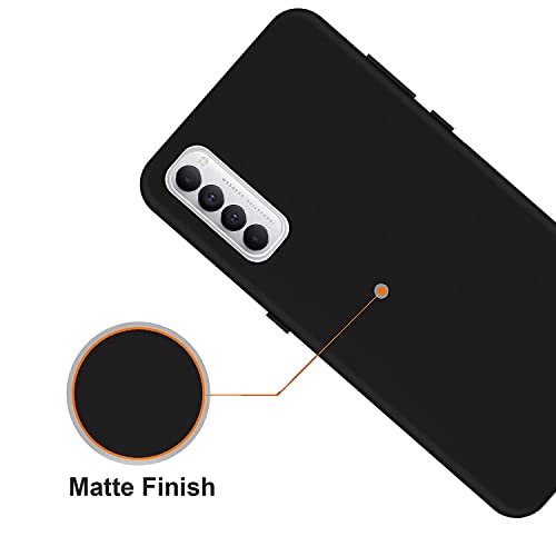 Image of Mobile Back Cover Case for Oppo Reno4 Pro (Silicone Case|CameraProtection|Black SC1510)