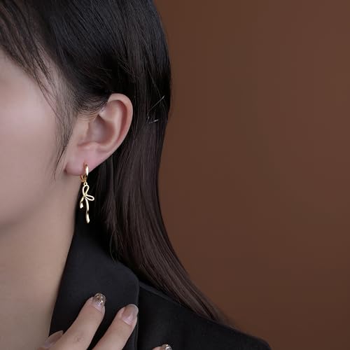 Reffeer Solid 925 Sterling Silver Bow Hoop Earrings Drops for Women Teens Bowknot Hoop Earrings Ribbon Huggie2