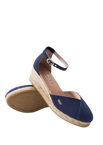 VISCATA Formiga Canvas Espadrille Sandal Wedges, Comfort and Style for Every Occasion, Size 5-12