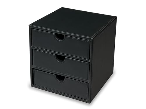 OSCO Coffre en cuir synthétique noir - Taille unique