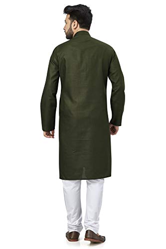 Image of BE ACTIVE Linen Blend Solid Pattern Trendy Comfortable Stylish Full Sleeve Kurta Men's Ethnic Wear