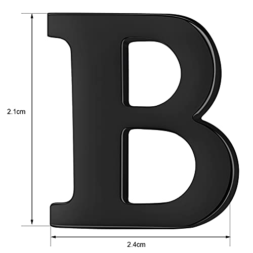 Image of HONEY BEAR Initial Alphabet Letter Lapel Pins Collar Badge Brooches for Mens /Womens Shirt Dress Decoration Black