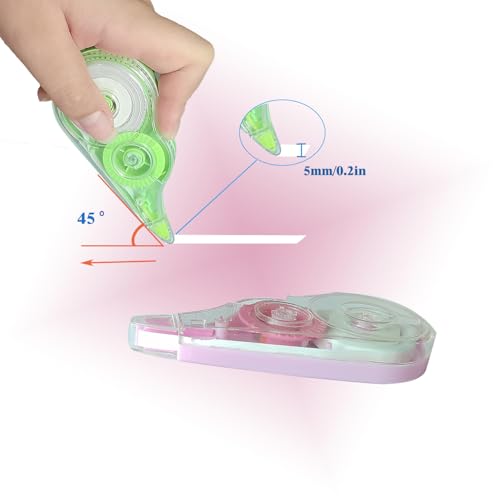 image for HeGangLy White Out Correction Tape with Dispenser,12-Count Pack,39.4ft