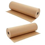 AKOOSY 2 rollos Papel Kraft para Envolver Regalos Papel Multipropósito Resistente para Cumpleaños Fiestas Manualidades y Decoración