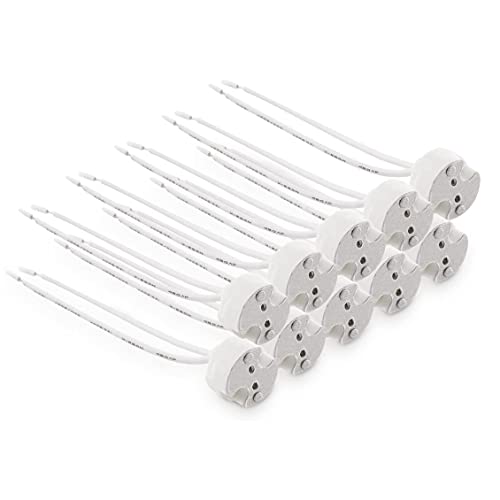 Hsthe Sea 20 Pack of MR16 GU5.3 Led Bulb Base Ceramic Socket,MR16 G5.3 Mr11 Lamp Holder for 12V Halogen & LED Bulb,Wire Connector Base Socket Adapter - Image 2