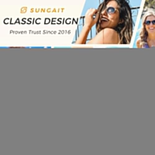 Image of SUNGAIT Premium Vintage Round Sunglasses for Women Men Classic Retro Trendy Style