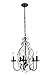 Elegant Lighting Blaise Collection Pendant D17 H23 Lt:5 Oil Rubbed Bronze Finish