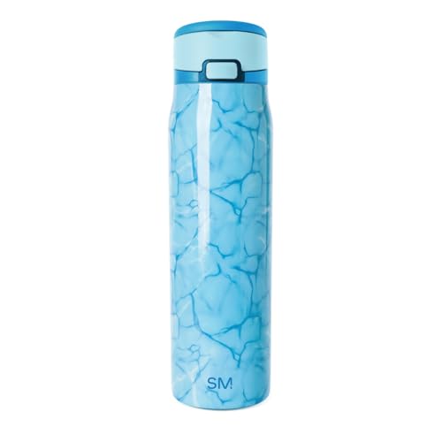 Image of Simple Modern Water Bottle with Straw & Handle | 30oz | Pool | Mesa Loop Insulated Water Bottle for School, Sports, Travel | Leak Proof, Stainless Steel | Pool Day