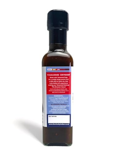 THE CHEEKY INDIAN - Tamarind Ketchup Medium Heat Sauce 220g, Fresh Tamarind Pulp, Sweet & Tangy Dipping Sauce & BBQ Marinade, Made in UK, Vegetarian, Dairy-Free