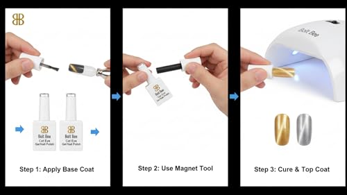Image of Bolt Bee Gel Nail Polish - Highly Pigmented Glossy Finish, Smooth Application, Chip-Resistant Long-Lasting Color, Uv /led Lamp Cure, DIY Manicure & Salon Nail Art - 2pcs | 9ml