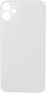Glass Back Compatible with iPhone 11 Plain in White