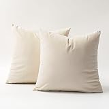 DOMVITUS Velvet Throw Pillow Covers 18x18 Set of 2 Decorative Pillows for Bed Square Couch Pillows f