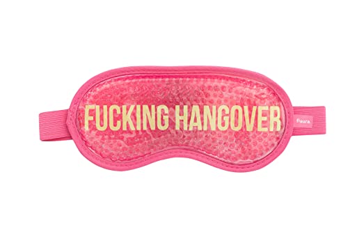 FISURA - Augenmaske. Gel-Augenmaske. Gelmaske gegen geschwollene Augen und dunkle Ringe. Schlafmaske. Maße: 18,5 cm x 9 cm. (Kater EN, Rosa)