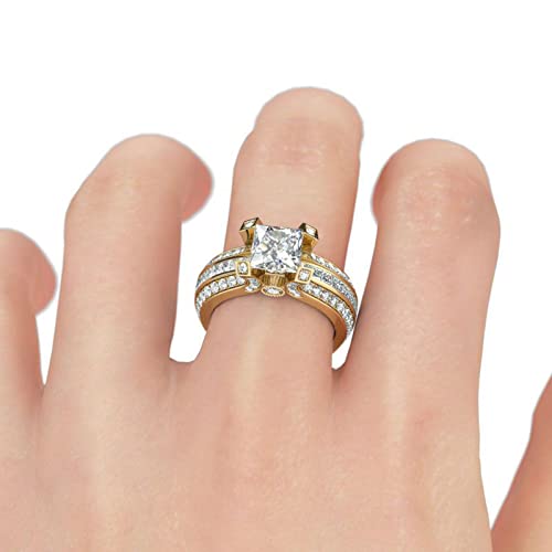 Jeulia Diamond Wedding Ring Set for Women: Sterling Silver Interchangeable Halo Bridal Set Engagement Anniversary Promise Ring Valentine's Jewelry Gift with Box4