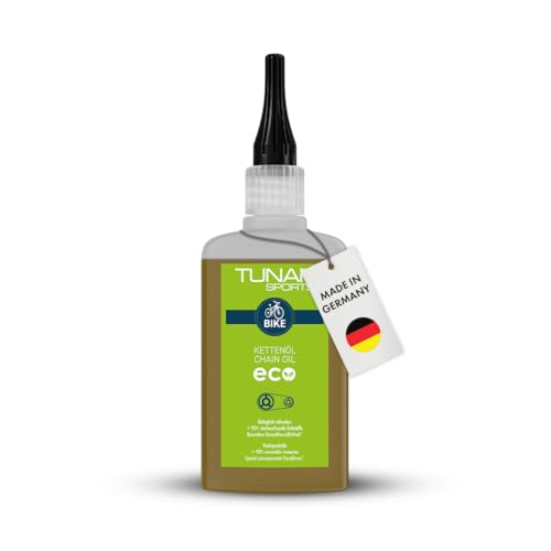 TUNAP SPORTS Kettenöl eco - 100 ml Tropfflasche | Biologisch abbaubar | Leichtläufige Fahrrad Langzeit-Schmierung für die Kette | Über 90% nachwachsenden Rohstoffen | E-Bike Ready | Made in Germany